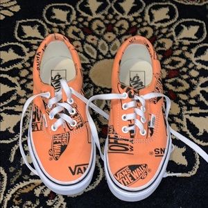 Vans Era Logo Tangerine and Black Skates Shoes